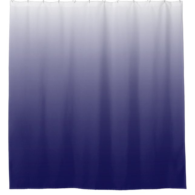 Rideaux De Douche Bleu bleu marine foncé à deux tons (Devant)
