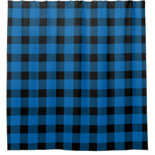 Rideaux De Douche Bleu Buffalo Country Lumberjack Plaid