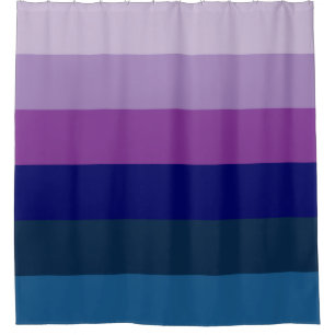 Rideaux De Douche Bleu cosmique et rayures violettes