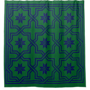 Rideaux De Douche Bleu de la marine Byzantine