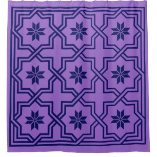 Rideaux De Douche Bleu de la marine Byzantine