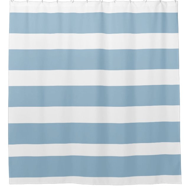 Rideaux De Douche Bleu et blanc d'ardoise claire  (Devant)
