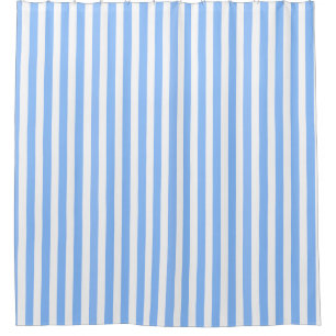 Rideaux De Douche Bleu et blanc rayures de bonbons