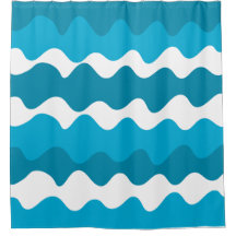 Bleu et blanc vagues horizontales motif