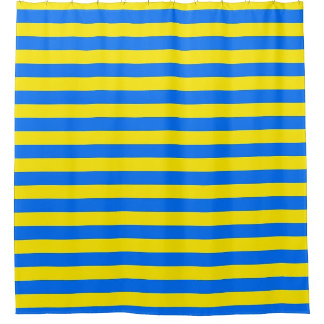 Rideaux De Douche Bleu et jaune (Devant)