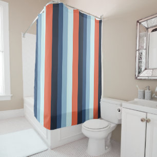 Rideaux De Douche Bleu et orange