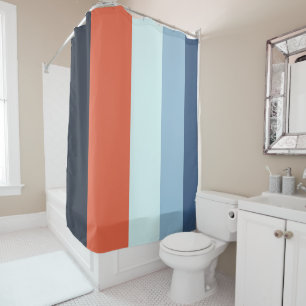 Rideaux De Douche Bleu et orange