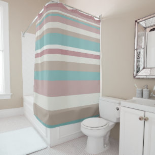 Rideaux De Douche Bleu et rose clair