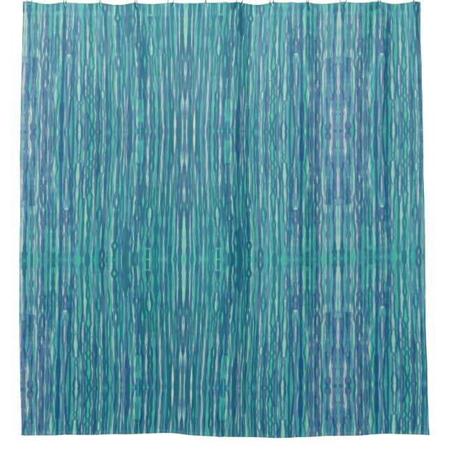 Rideaux De Douche Bleu et turquoise (Devant)