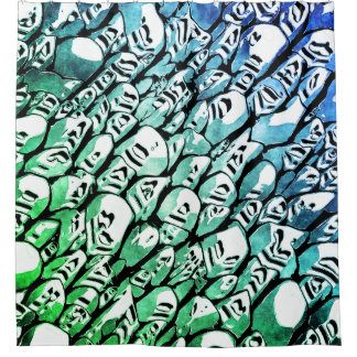 Rideaux De Douche Bleu et vert