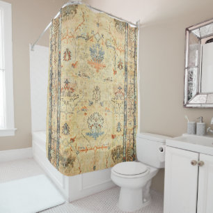 Rideaux De Douche Bleu gris jaune Dusty Raffiné 