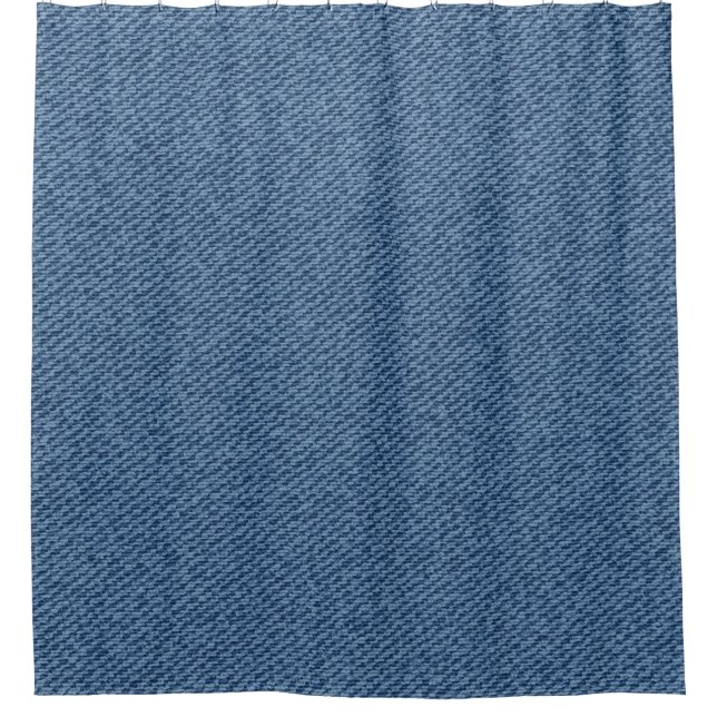 Rideaux De Douche Bleu jeans poussière, texture jeans denim. (Devant)