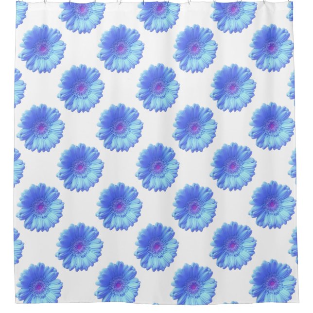 Rideaux De Douche Bleu marguerite (Devant)