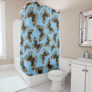 Rideaux De Douche Bleu motif papillon Pansy