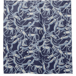 Rideaux De Douche bleu singe