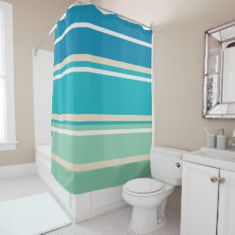 Rideaux De Douche Bleu turquoise, vert et turquoise