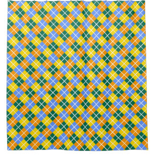 Rideaux De Douche Bleu Vert Jaune Orange