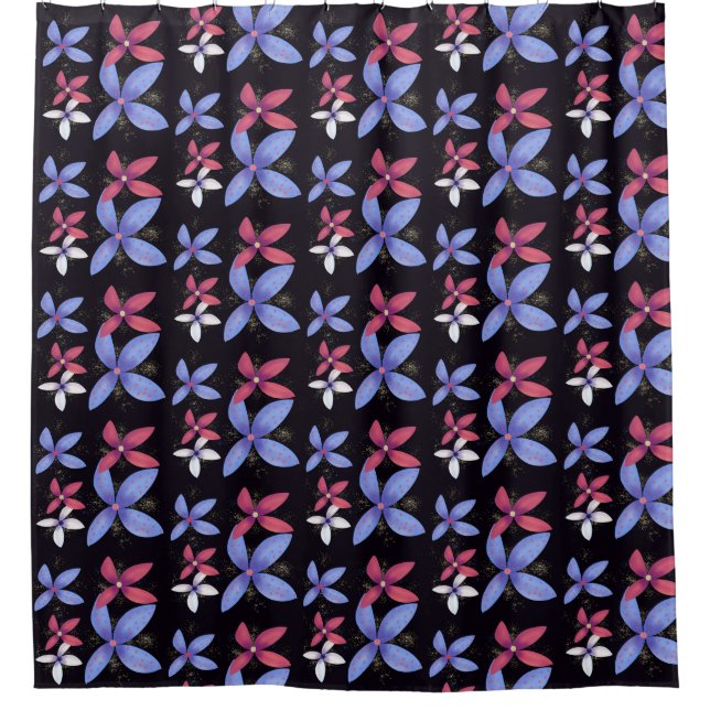 Rideaux De Douche Blooms Abstraits (Devant)