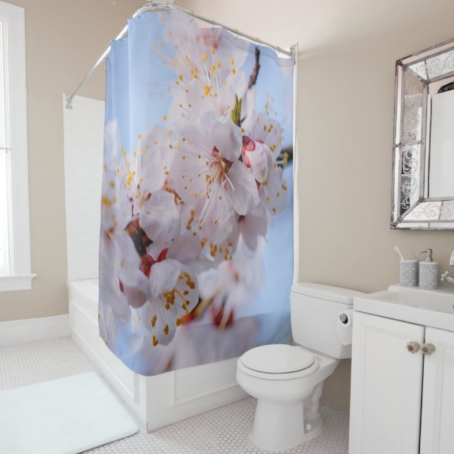 Rideaux De Douche Blossom des abricots japonais (En situation)