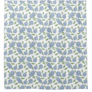 Rideaux De Douche Blue Hydrangeas Classic Coastal Nouvelle-Angleterr