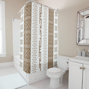 Rideaux De Douche Bogolan Africain Boue Tissu Douche Conception