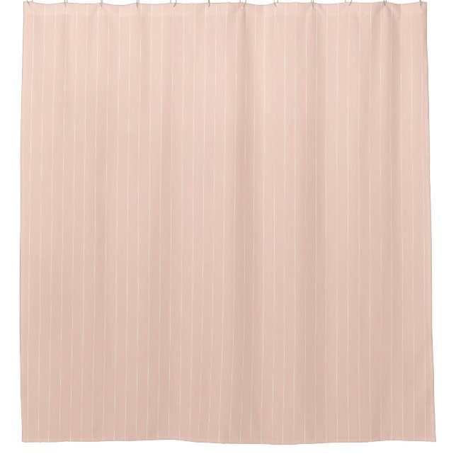 Rideaux De Douche Boho Tribal saumon rose et blanc rayé (Devant)