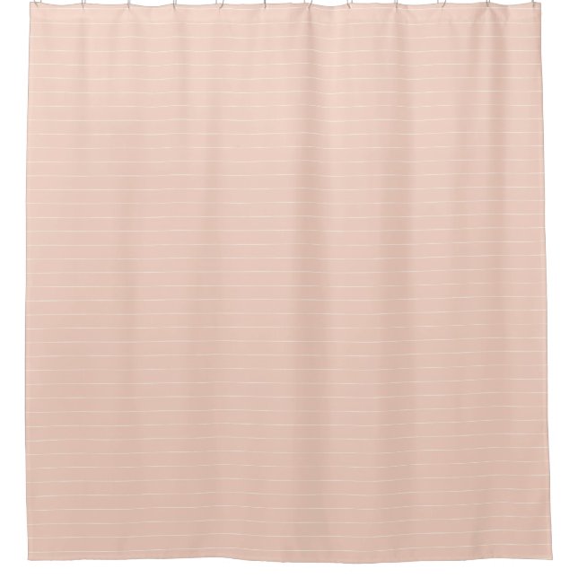 Rideaux De Douche Boho Tribal saumon rose et blanc rayé (Devant)