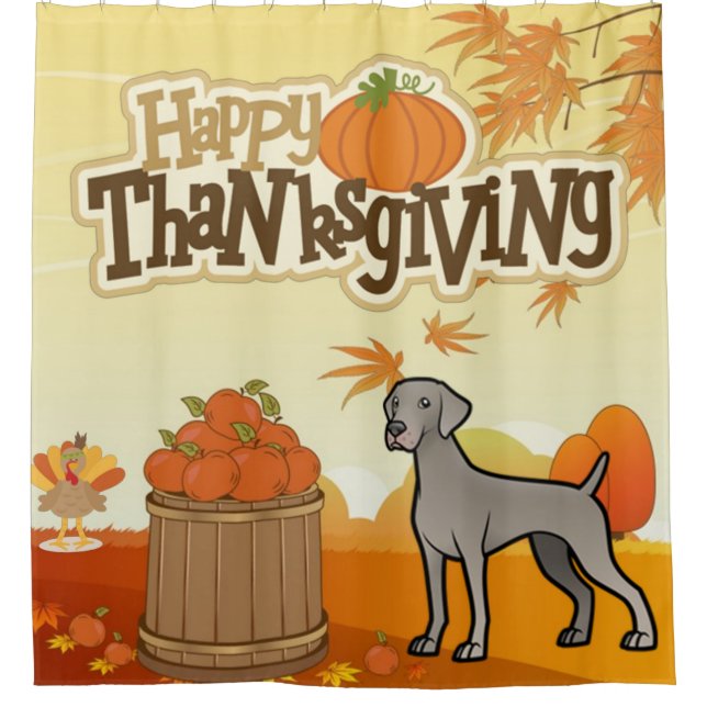 Rideaux De Douche Bon thanksgiving Weimaraner (Devant)