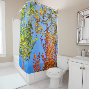 Rideaux De Douche Bonbons Couleurs d'Aspen // Couleurs de feuilles d