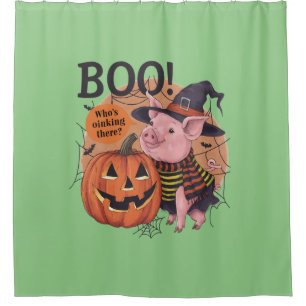 Rideaux De Douche Boo Qui boit là Cochon Halloween