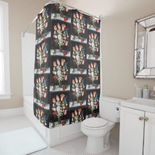 Rideaux De Douche Bosschaert Flower en verre Baroque Floral Peinture