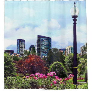 Rideaux De Douche Boston MA - Boston Common et Skyline