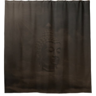 Rideaux De Douche bouddha en marron foncé