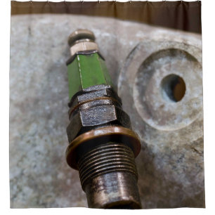 Rideaux De Douche Bougie d'allumage verte