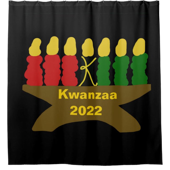 Rideaux De Douche Bougies Kwanzaa (Devant)