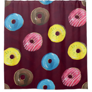 Rideaux De Douche Boulons de rubis : Motif imperméable.