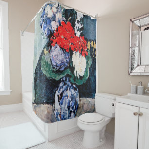 Rideaux De Douche Bouquet avec Little Delft, Paul Cezanne