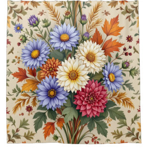 Rideaux De Douche Bouquet d'automne des Asters et des Dahlias