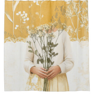 Rideaux De Douche Bouquet de fleurs sauvages Cottagecore Portrait