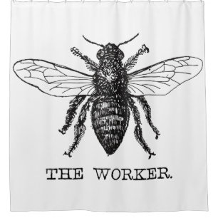 Rideaux De Douche Bourdon noir ouvrier abeille miel