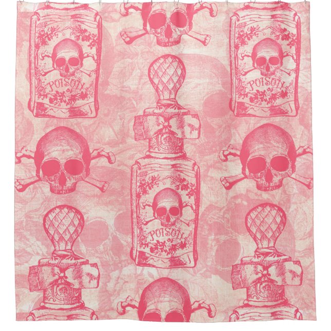 Rideaux De Douche Bouteille assez rose de poison (Devant)