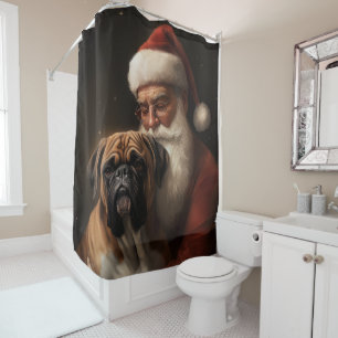 Rideaux De Douche Boxer avec Noël Festif du Père Noël