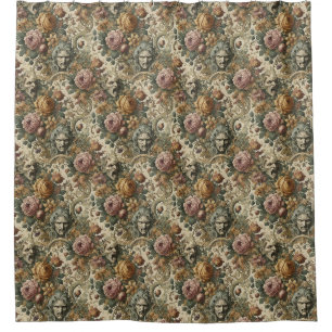 Rideaux De Douche Brain Fog - Papier peint floral gothique