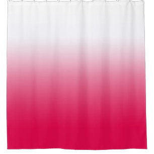 Rideaux De Douche Bright été rouge et blanc dégradé ombre