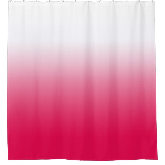 Rideaux De Douche Bright été rouge et blanc dégradé ombre (Devant)