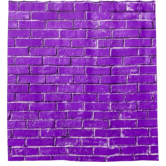 Rideaux De Douche Briques violettes photo (Devant)