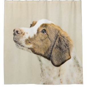 Rideaux De Douche Brittany Peinture - Cute Original Chien Art
