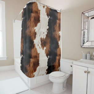 Rideaux De Douche Brown Crème Noir Vache du Sud-Ouest