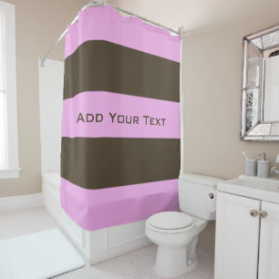 Rideaux De Douche Brown rayures roses et chocolatées par STaylor