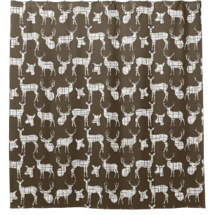 Rideaux De Douche Brown seaux de cerfs font la nature